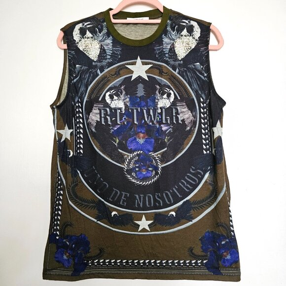 Givenchy Paris Men’s RT TWLR Uno De Nosotros Sleeveless Top S Olive